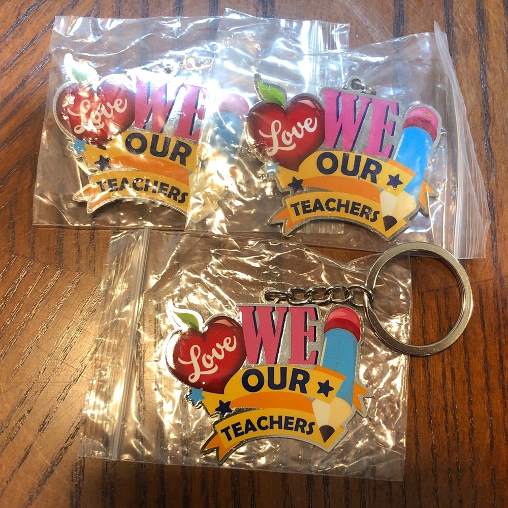 Teacher Appreciation Keychains “We Love Our Teacher”